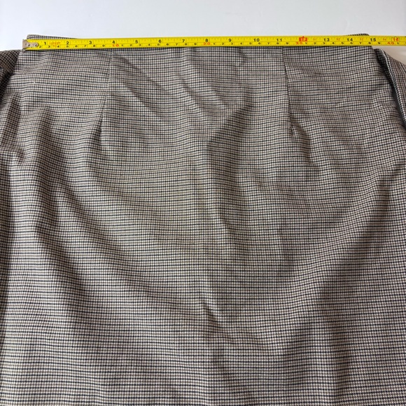 Rachel Zoe Mini Skirt Faux Wrap Side Tie Versatile Chic Subtle Pattern Brown 6 - Picture 10 of 11
